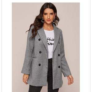 😍Black Tape Textured Blazer in Gray